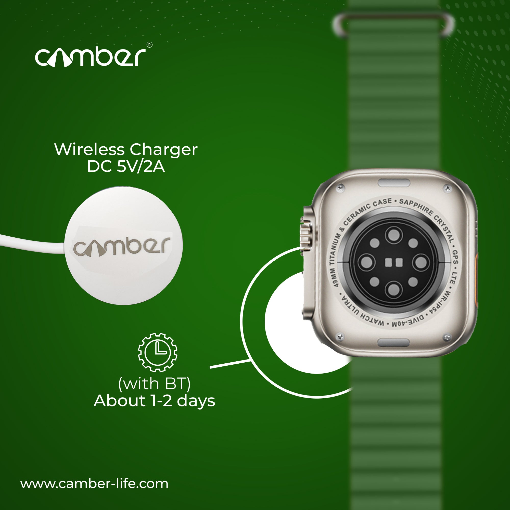 ThunderBolt Green Smartwatch - Camber Technologies