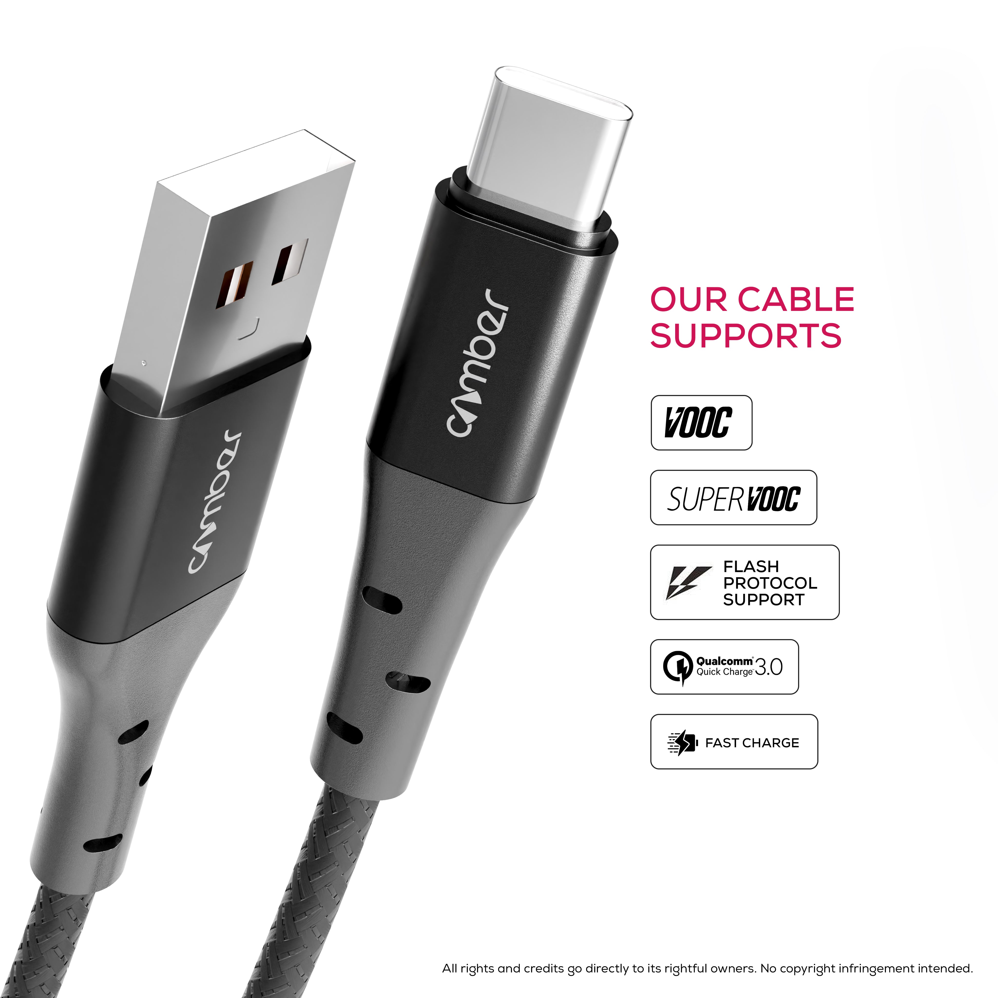 CamCord-B2 Fast Charging Nylon Braided USB to Type C Cable